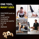 1 par de suporte de madeira para barra de flexão, suporte para academia, flexões, exercício físico, construção corporal, treinamento de mão, haste paralela