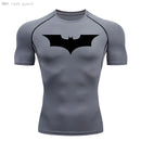 Camisa de compressão ginásio esportes topo secagem rápida respirável preto fitness roupas esportivas musculação