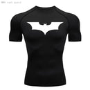 Camisa de compressão ginásio esportes topo secagem rápida respirável preto fitness roupas esportivas musculação